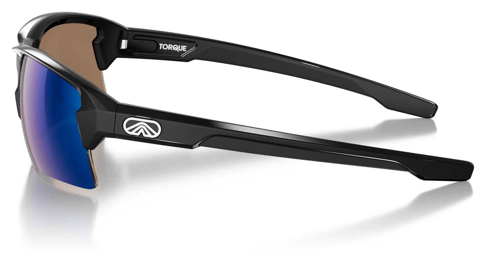 Camber product render, angled side view showing the hinge and temple profile