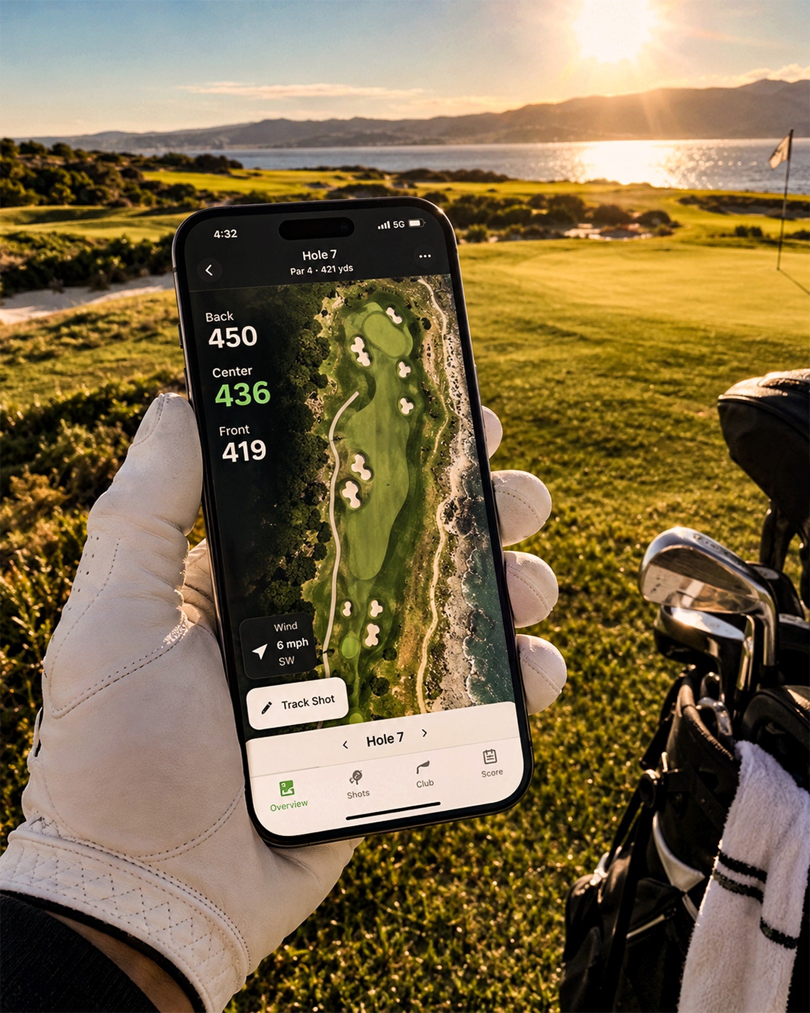 Golf GPS screen through Torque Perfect Polarized lenses